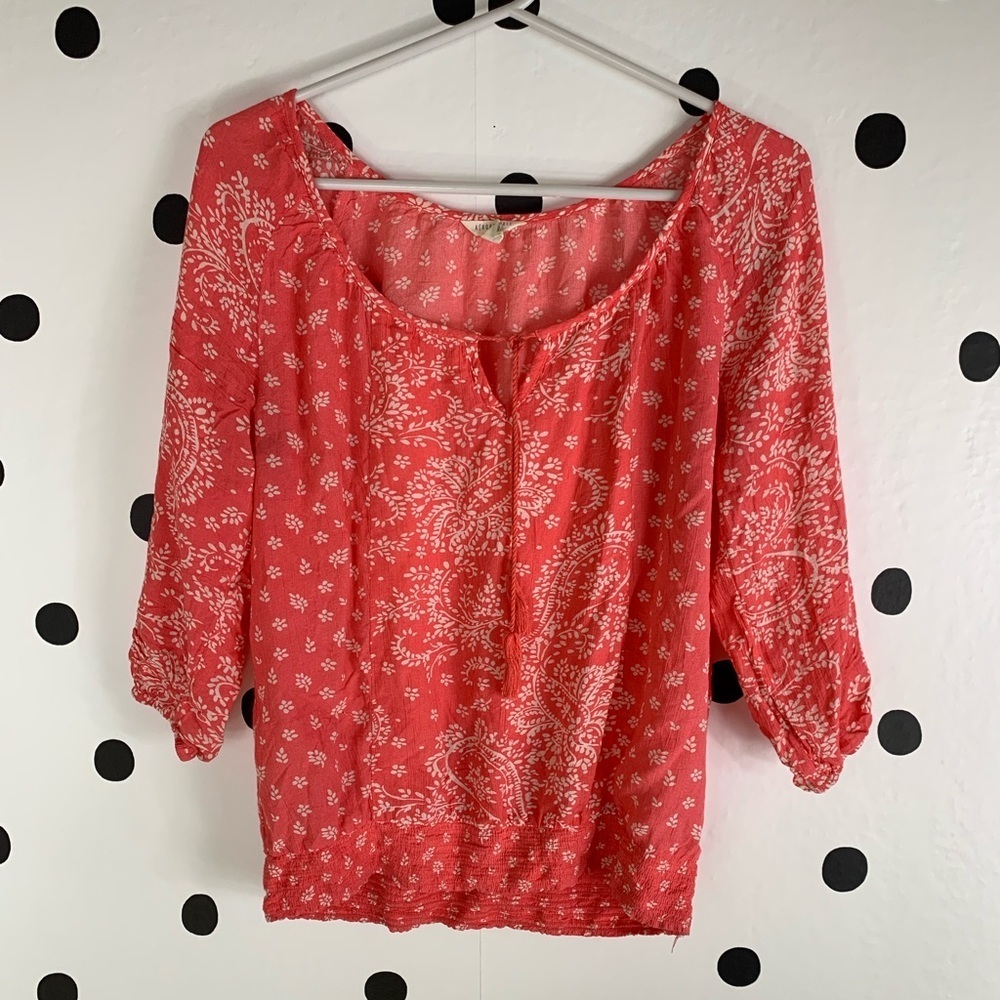 🔥30%OFF🔥EUC Aeropostale pink floral blouse sizeS